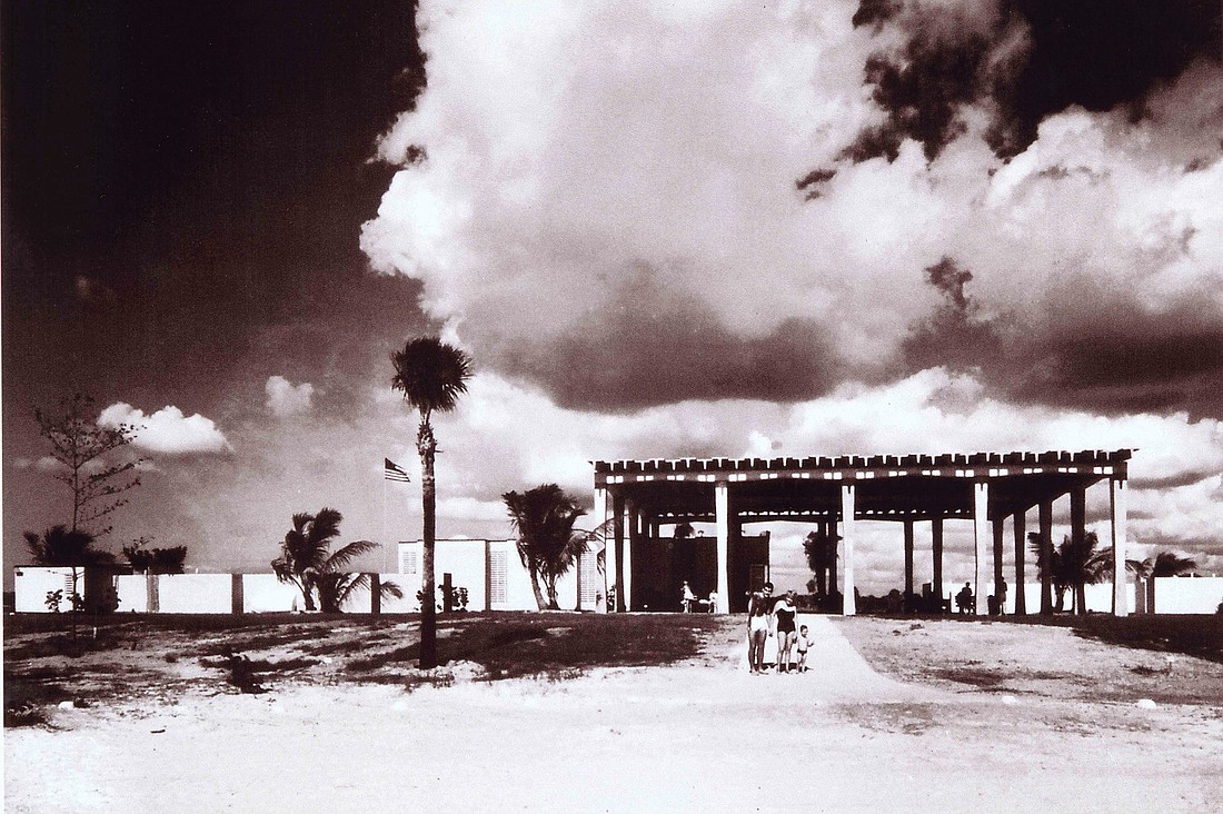The Siesta Beach Pavilion has been a focal point for the public beach since it was dedicated in 1960. Photos courtesy of the Sarasota County History Center.