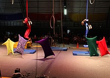 Amazing Grace Circus from Nyack, NY performed a group act for the showcase performance Thursday, Aug. 18 inside the PAL Sailor Circus Arena.