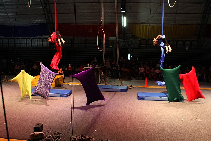 Amazing Grace Circus from Nyack, NY performed a group act for the showcase performance Thursday, Aug. 18 inside the PAL Sailor Circus Arena.