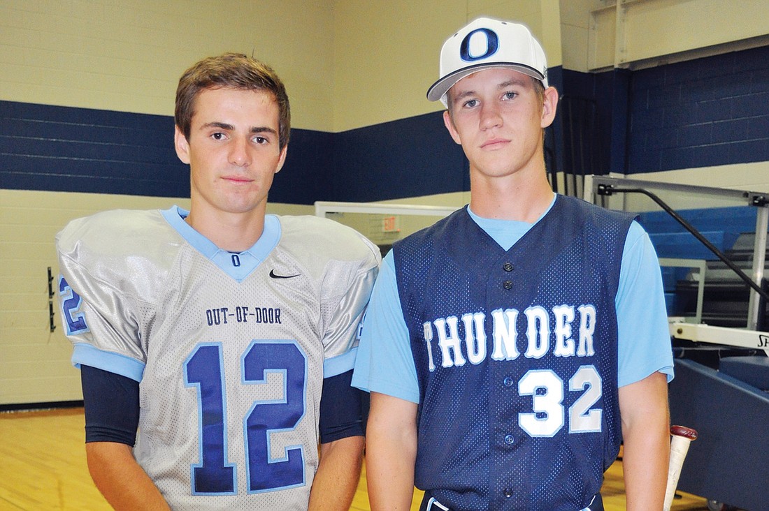 Seniors Brian Ragone and Zach Hoppe are eager to sport their new Nike uniforms.