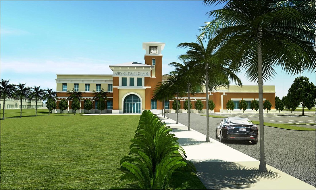 This is what Palm Coast's new City Hall could look like from the front. (Courtesy rendering)