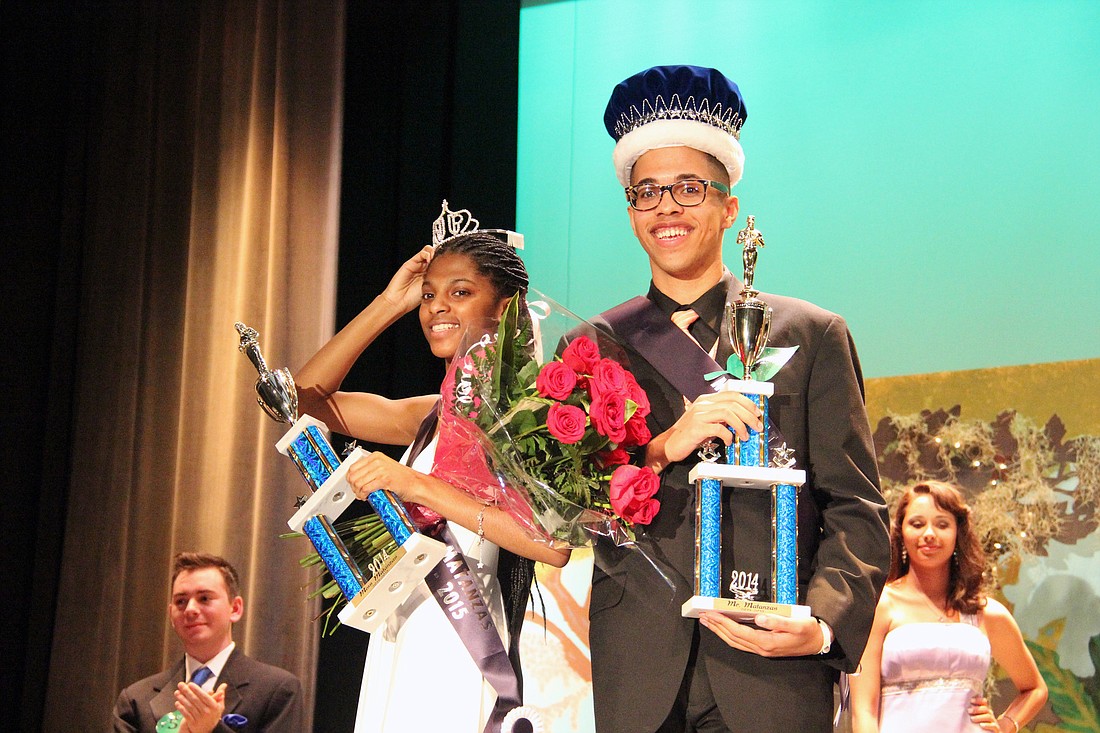 Angel Brown and Trevin Gibson were crowned Miss and Mr. Matanzas for the 2014-15 school year. PHOTO BY SHANNA FORTIER