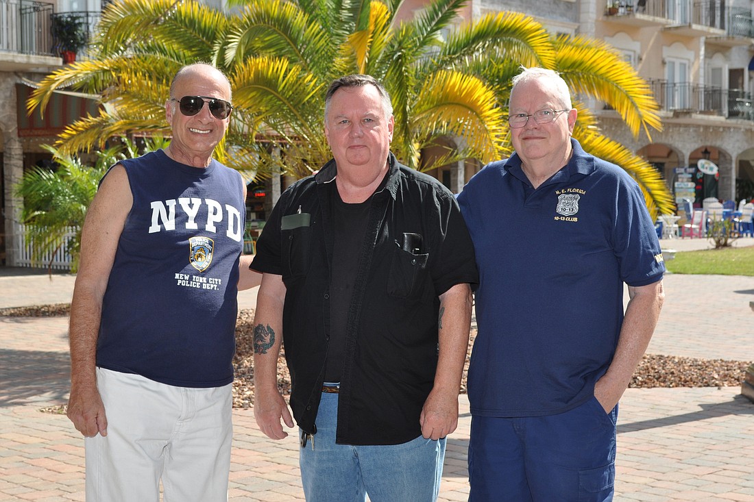 Northeast Florida 10-13 Club President Gary Rosen, left, with Northeast Florida 10-13 Club Vice President Joseph Phillips and former president Eddie Woods. (Photo by Jonathan Simmons.)