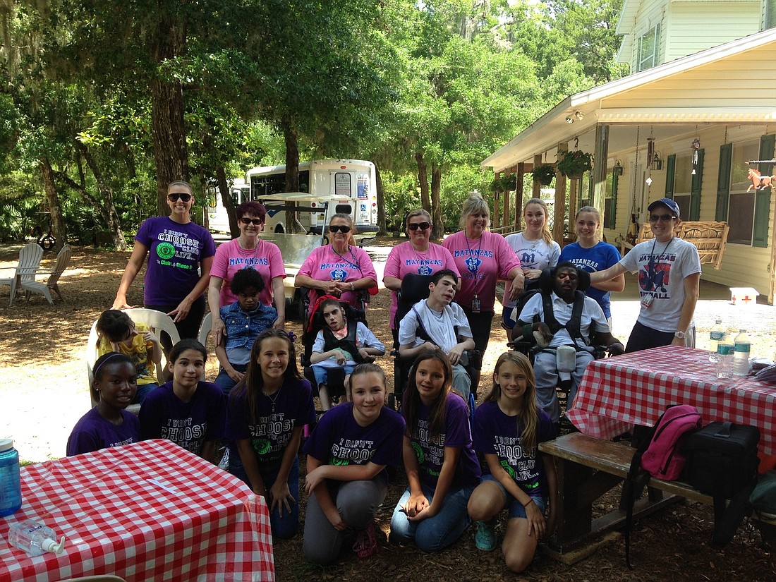 The Matanzas High School Beta Club and physical disabilities students visit Whispering Meadows Ranch. COURTESY PHOTOS