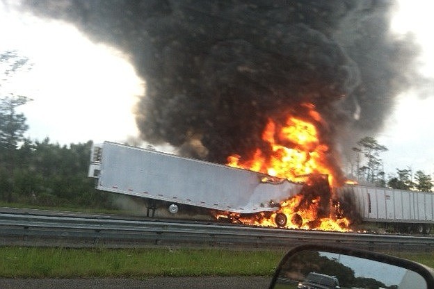 This photo of the crash near Mile Marker 301 on Interstate 95 was submitted by Tim Coleman.