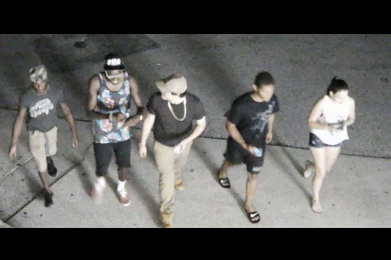 Deputies are searching for these young people, who pushed over a European Villlage Venus De Milo statue July 9. Courtesy photo.