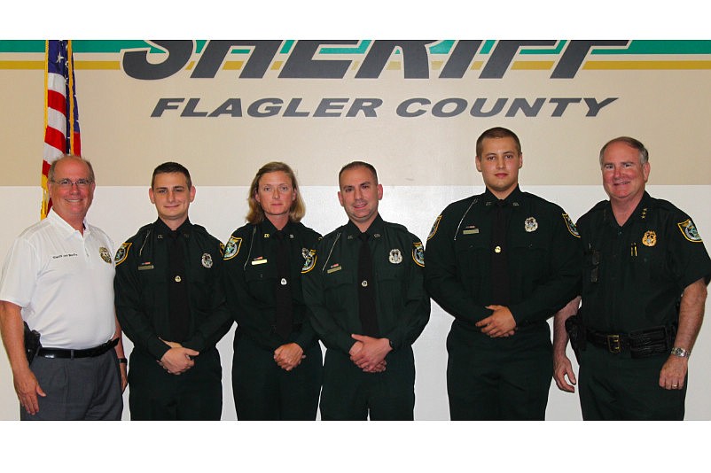 Sheriff James L. Manfre, Deputy Patrick Harvey, Deputy Lauren Hart, Deputy Ronald Mello, Deputy Jonathan Kuleski and Undersheriff Rick Staly. Courtesy photo.