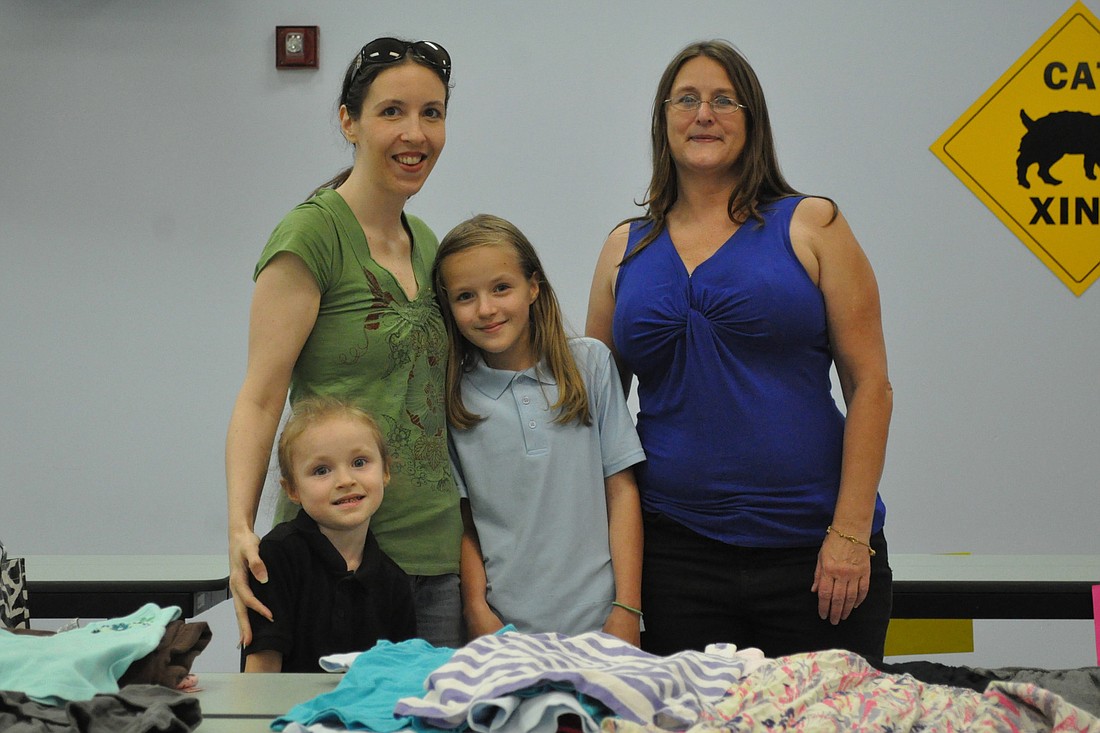 Melissa Bickford and Lynette Emerson with Ella and Emma Bickford. (Photo by Jonathan Simmons)