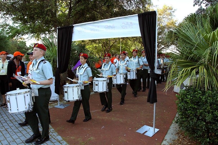 The Sarasota Military Academy band led the way for Walk MS Sarasota on Saturday, March 19, at J.D. Hamel Park.