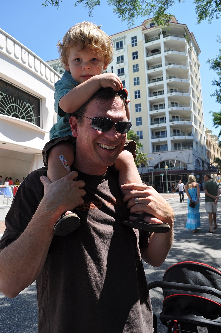 Kevin Stencik and two-year-old son Bennett