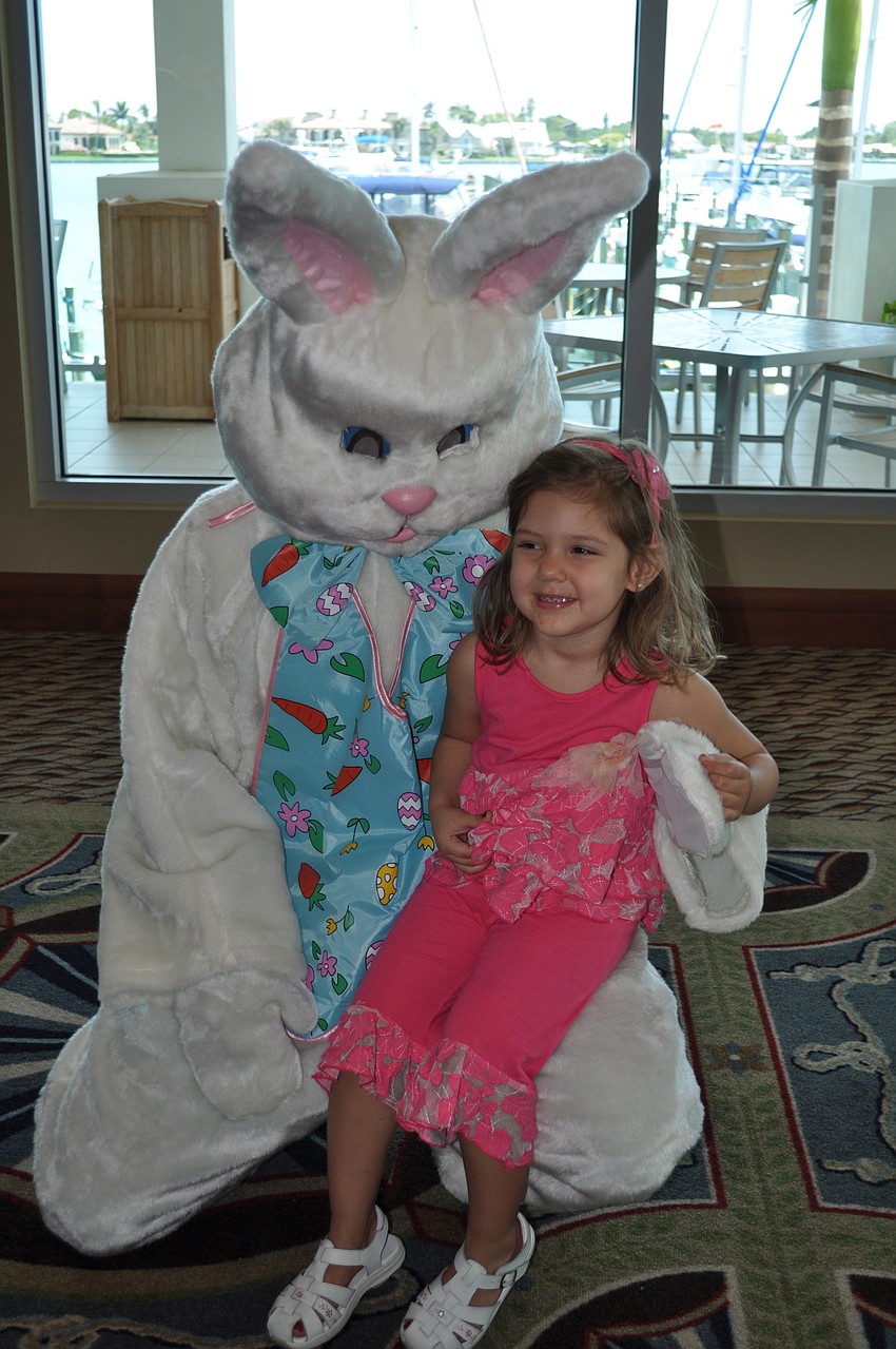 Isabella Fulton with the Easter Bunny
