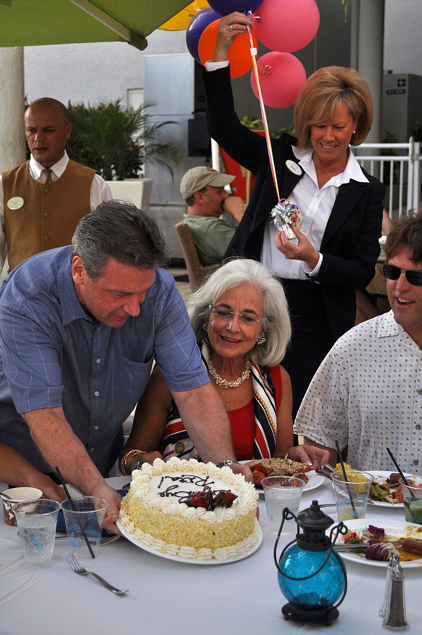 The staff at the Longboat Key Club brought out a special cake for Graci McGillicuddy during the Lobster BBQ Sunday, July 3 at Longboat Key Club Resort.