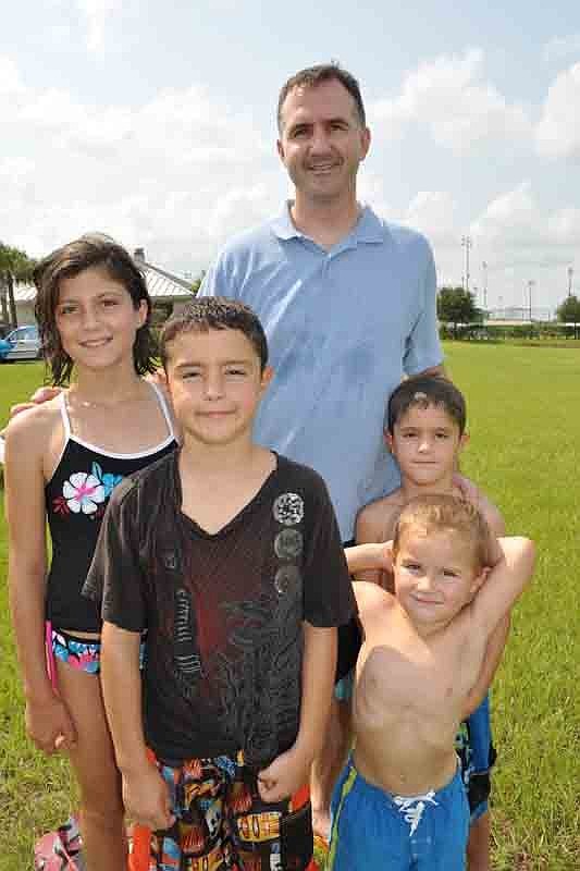 Sam Tilton enjoyed the day with his children, Victoria, Tyler, Gavin and Sammy.