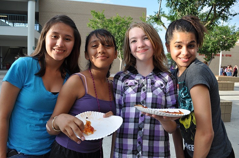 Braden River High School student Itzia Santamaria enjoyed the evening with her younger sister and friends, Carla Santamaria, Lauren Frye and Kaylee Burke.