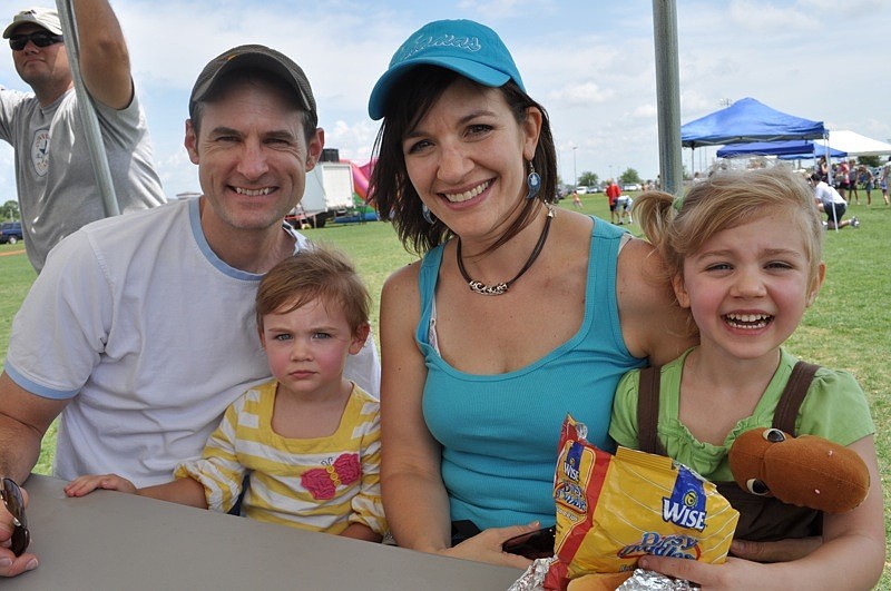 Jeff Wood came out with his family â€” Jaquelin, Jennifer and Julia.