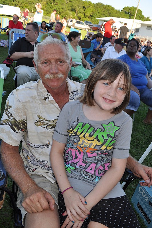 Bashaw student Rylie Morse, right, spent time with her neighbor, Roland Yates.