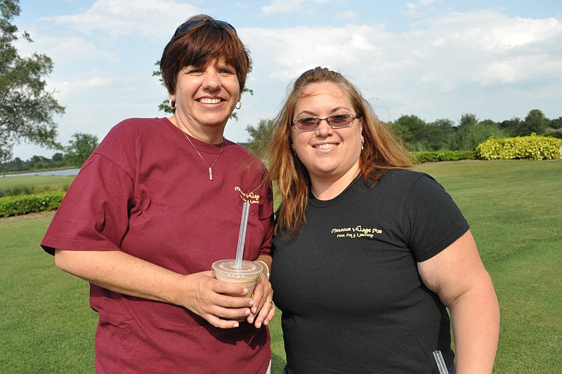 Christine Miller and Mandy Sands, both walking with Meadows Village Pub, are East County residents.