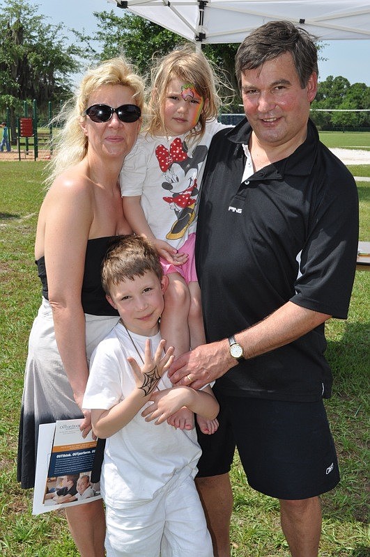 Alison and Andy Woodward brought out their children Ellie and James.