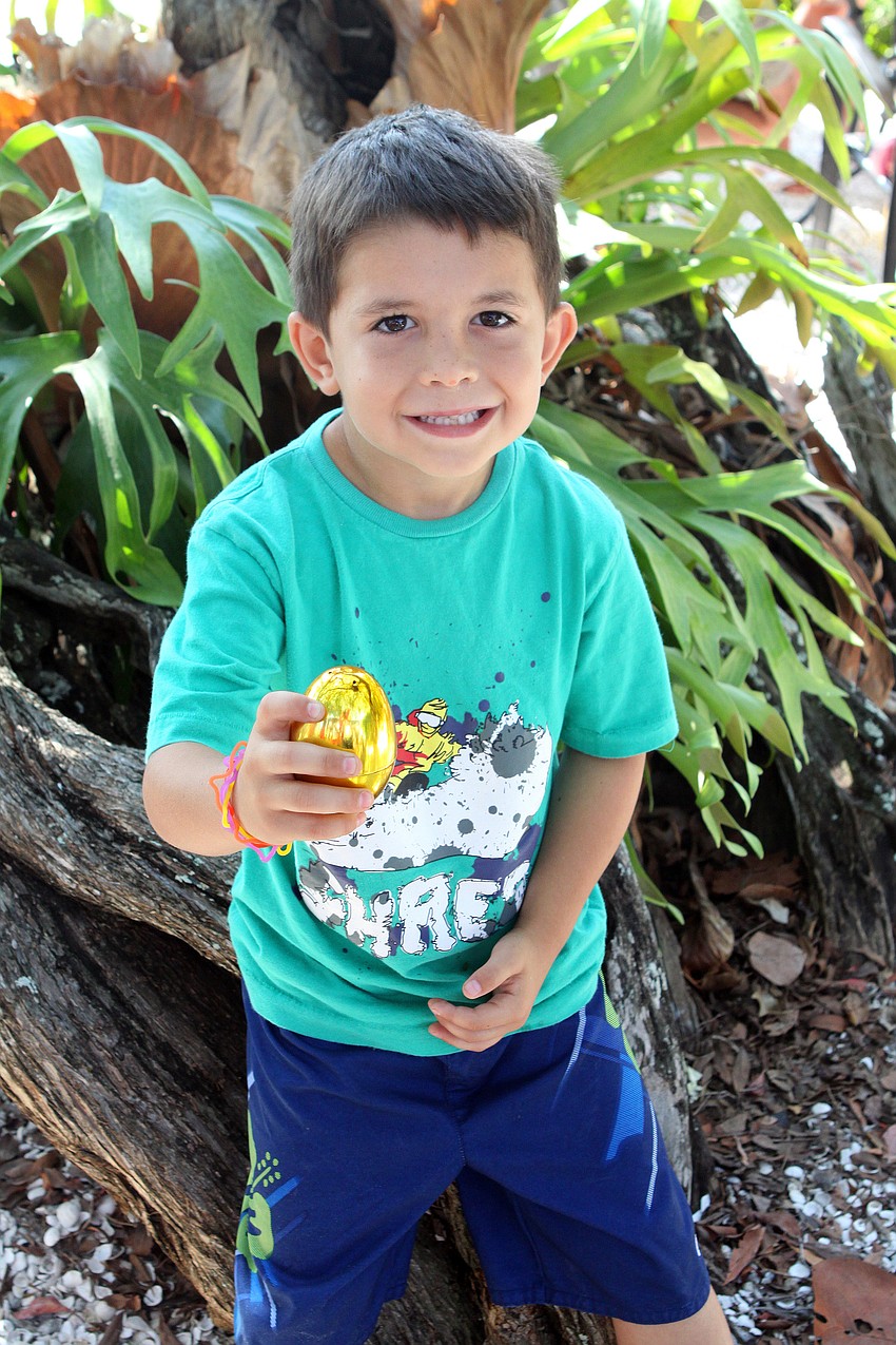 Ethan Cuahonte, 6, shows of the 