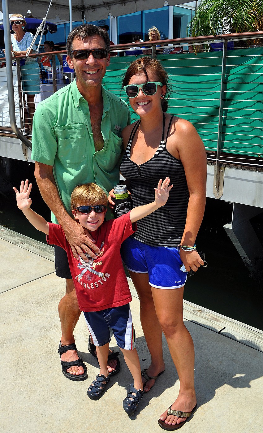 Brian, Connor, 4, and Helen Phipps enjoyed watching the fish being brought in and weighed Saturday, August 6 during the Sarasota Slam weigh-in at Marina Jackâ€™s.