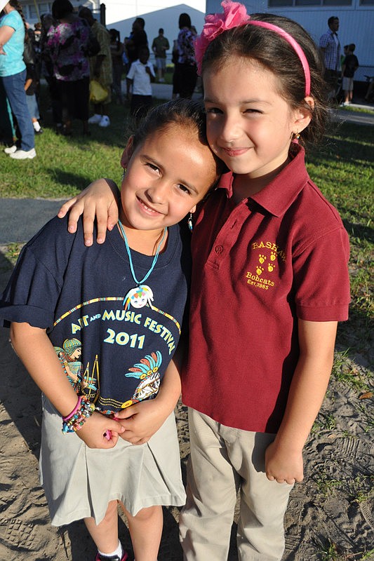 Lianhys Santiago and Melanie Darquea are both 5 years old.