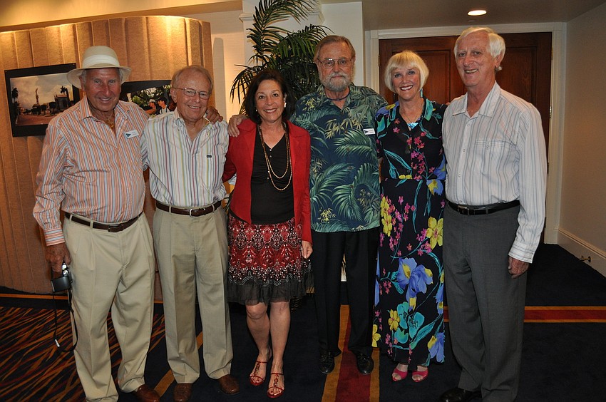 Norm Weber, Tom Belcher, Lisa Olmer, Gregory and Anita Pihl Hetter and Lionel Olmer