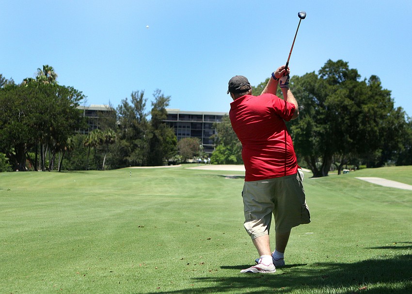 Shane Raniere hits the ball during the 2011 Longboat Key Invitational Friday, May 27 at the Longboat Key Club Islandside.