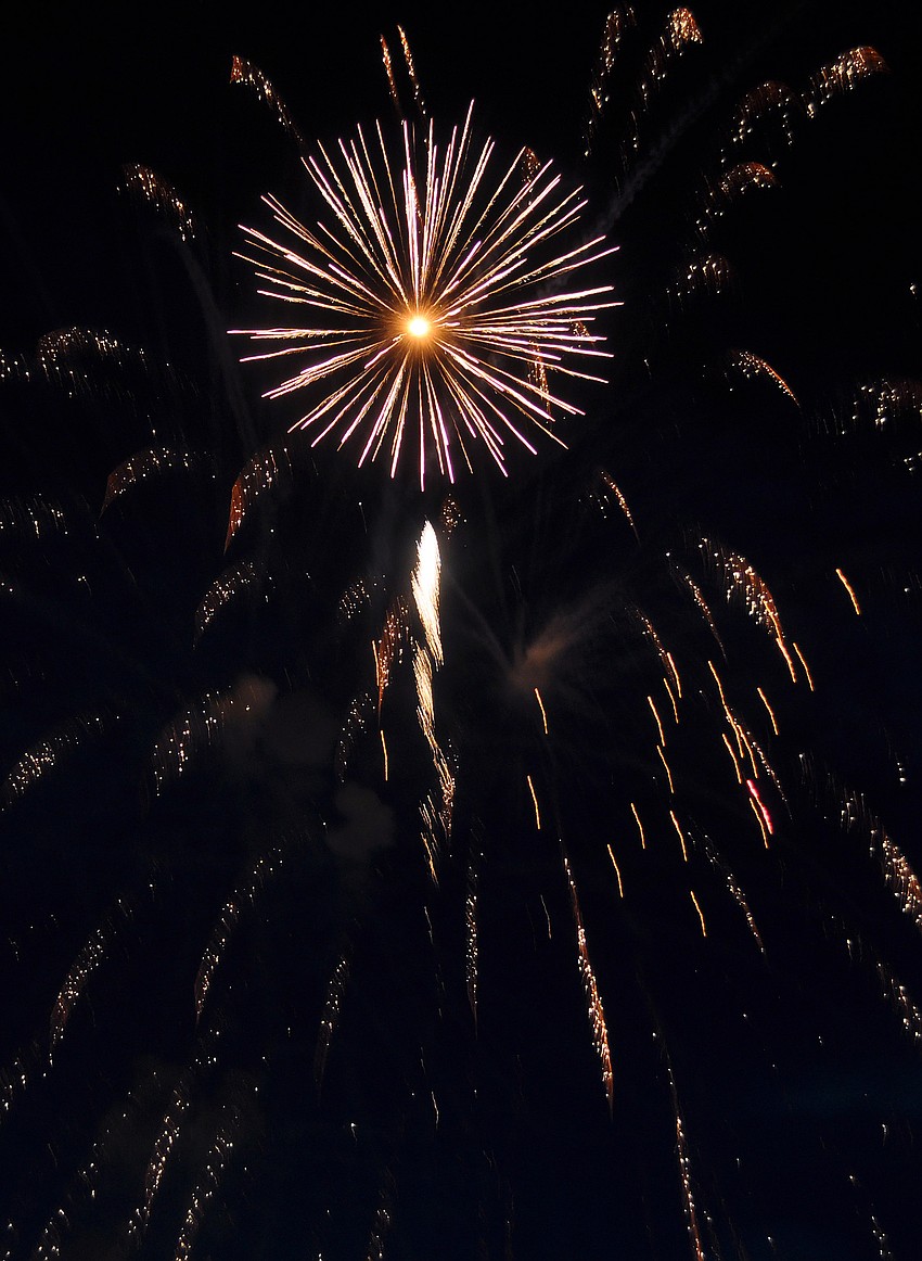 Beautiful fireworks went off over the Sarasota Bay as part of the Bayfront Fireworks Spectacular Monday, July 4 at Island Park.