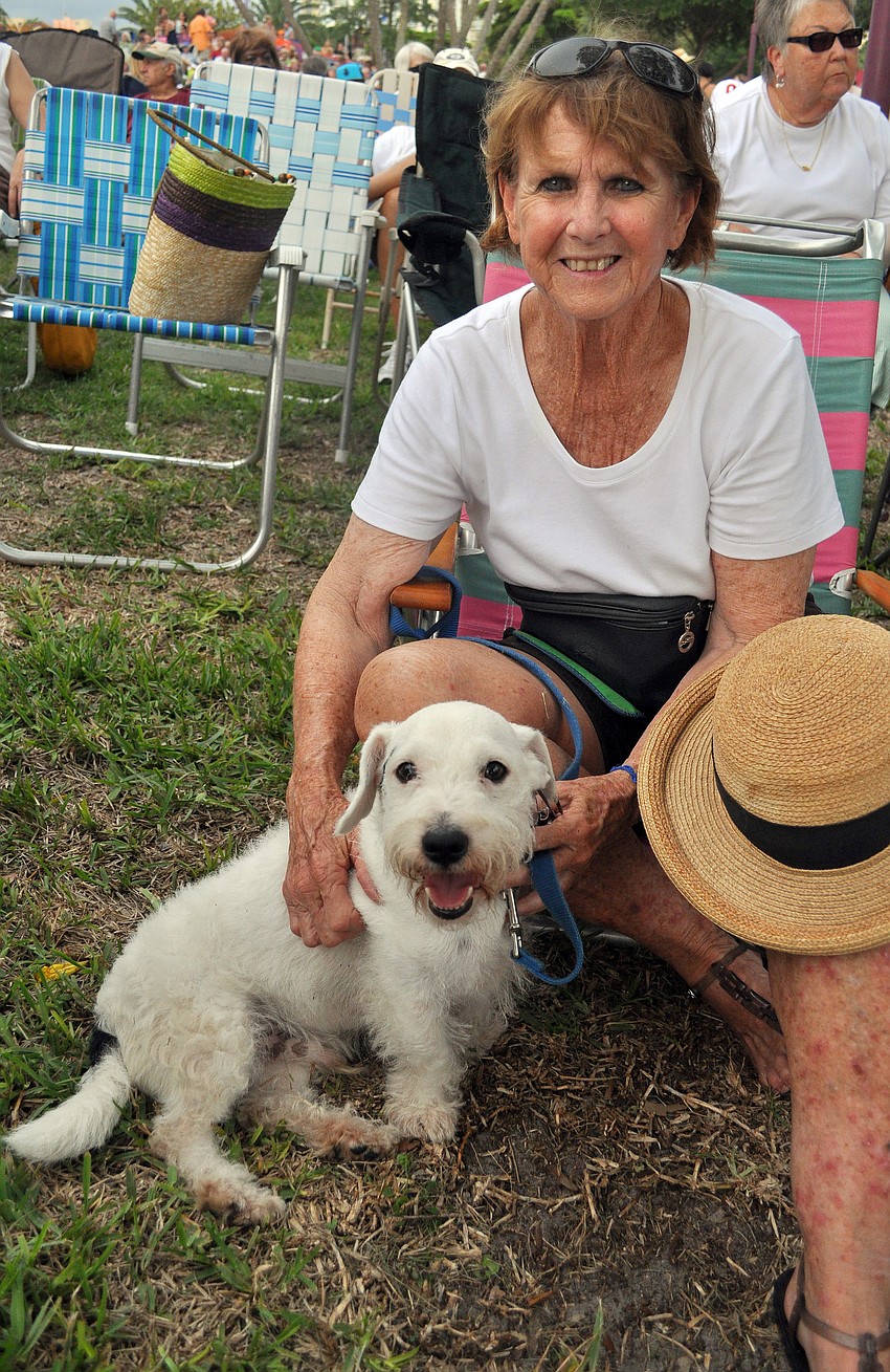 Ginger Sutton with her dog, Scooter.