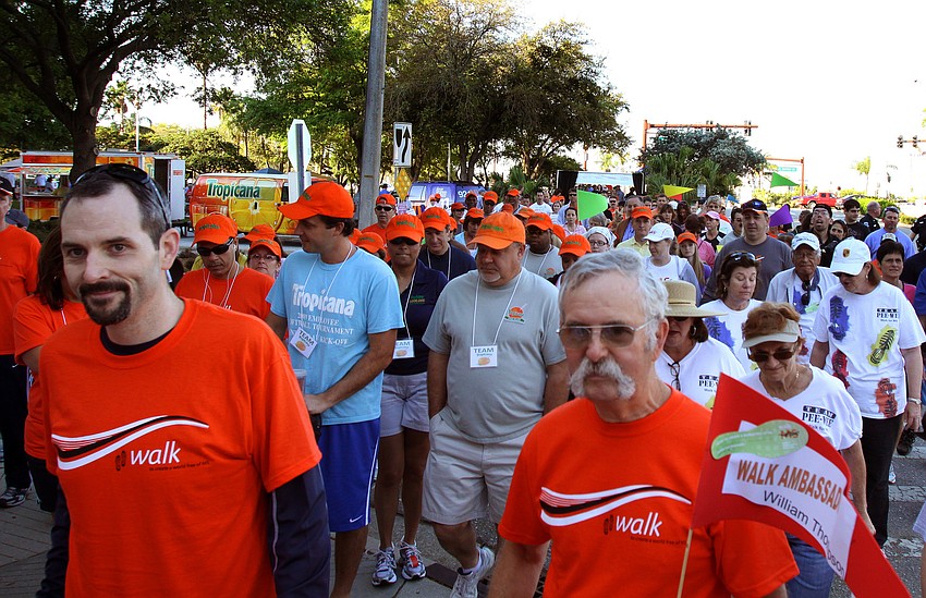 More than 350 people participated in Walk MS Sarasota on Saturday, March 19, at J.D. Hamel Park.