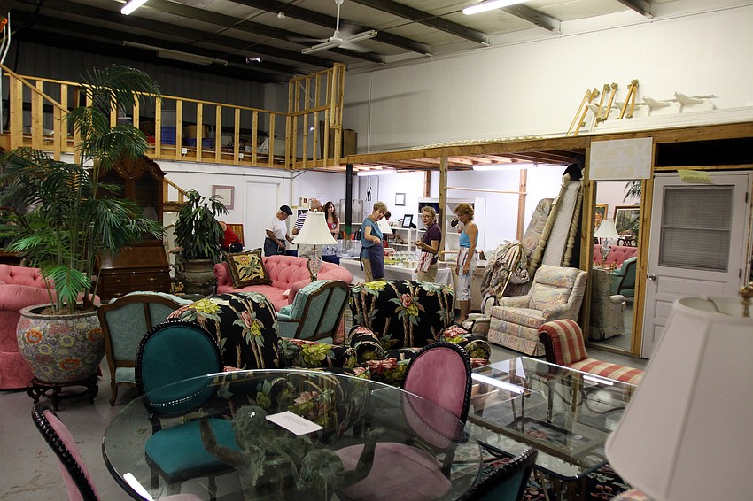 One side of the larger room of the estate sale that took place Friday, July 22 through Saturday, July 23 at the Airport Mall.