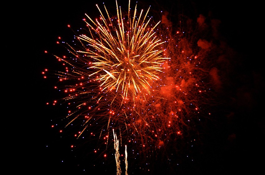 The fireworks show got lots of 