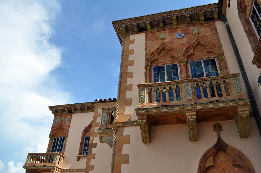 An exterior shot of the Ca' d'Zan Mansion at the Ringling Museum of Art.