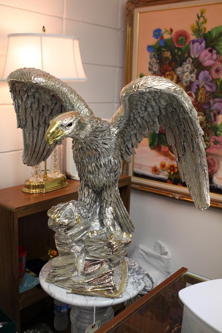One of the most interesting pieces at the estate sale was a sterling silver bald eagle statue. The statue was bought early on Friday, July 22 during the estate sale.