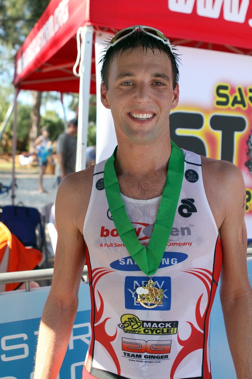 Thomas Barton, 24, was the Male Overall winner of the Olympic Triathlon of the Siesta Key Triathlon Saturday, July 23 out at Siesta Key Public Beach.