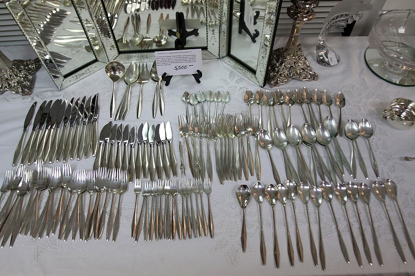A beautiful sterling silver silverware set was up for sale Friday, July 22 at the estate sale that was held at the Airport Mall.