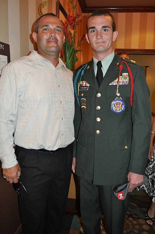Robert Romagnino Jr., was proud of his son, Cadet Robert Romagnino III of Riverview High School.
