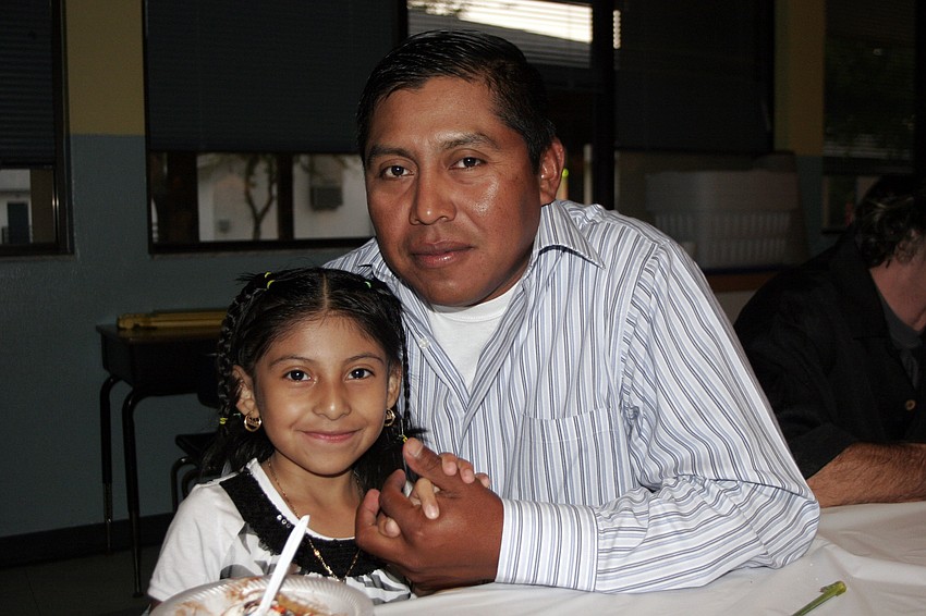 Magdaleno Gomez enjoyed a special evening with his 6-year-old daughter, Astrid.