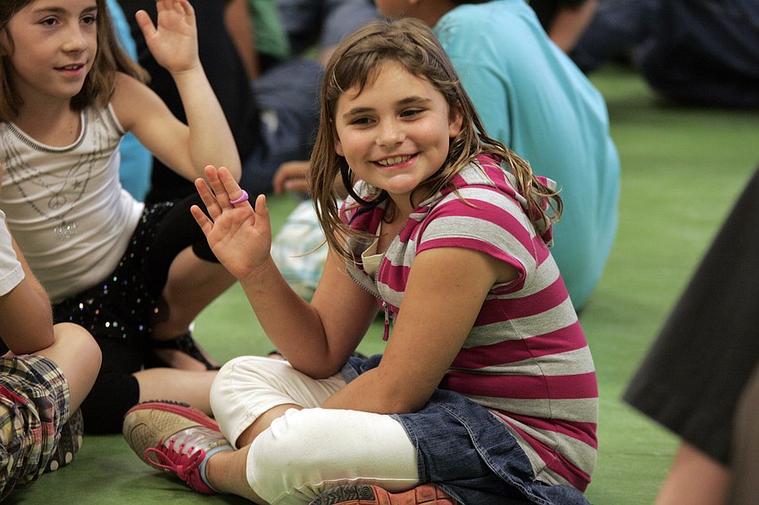 Third-grader Desiree Barfield thoroughly enjoyed the NED Show.