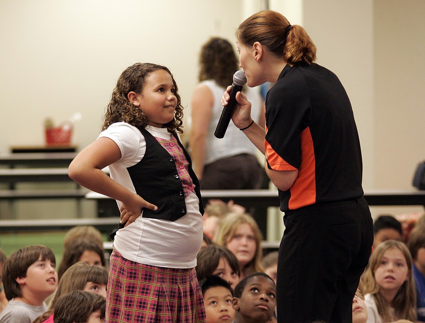 Fourth-grader Izabella Sellmer couldn't wait to volunteer.