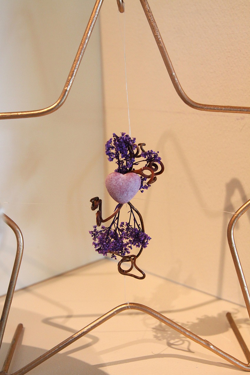 Claire Milligan's purple heart creation for 