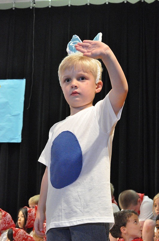 Pre-kindergarten student Andrew Bradl took center stage.