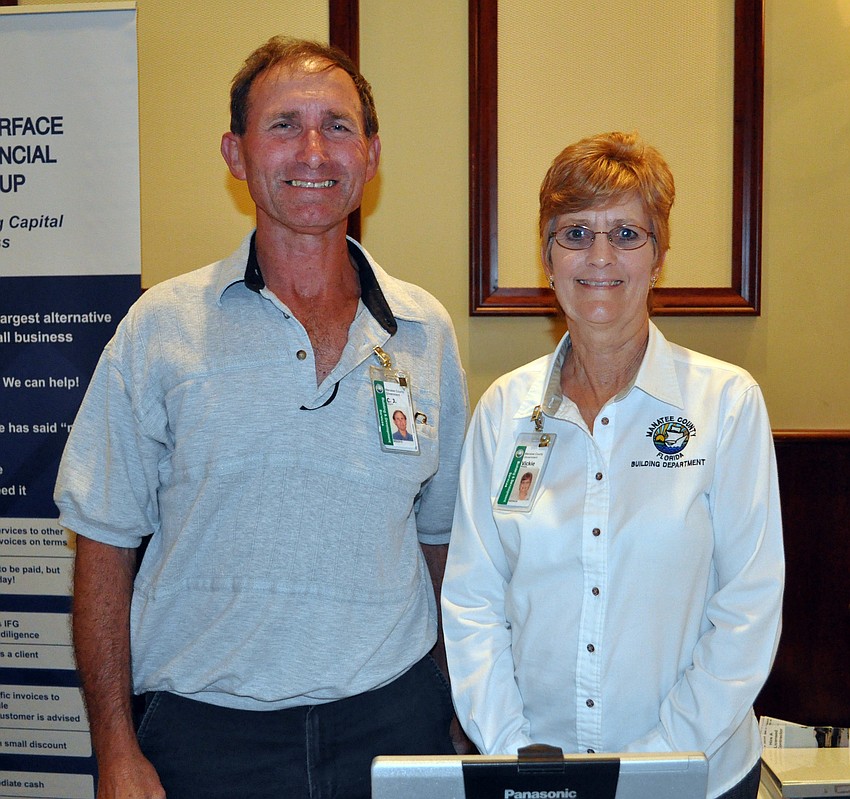 C.J. Dupre and Vickie Newby of the Manatee County Building Department