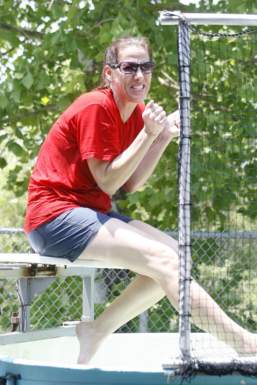 Always a good sport, kindergarten teacher Bunni Roberts spent time in the dunk tank during this year's FCAT Fun Day.