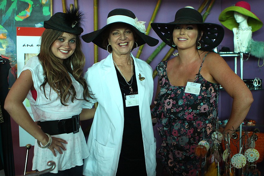 Amanda Evans, Bebe Goff and Erin Ashley looked glamorous in hats from Ana Molinari.