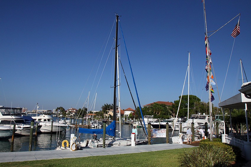 Boats out by the Bird Key Yacht Club docks.