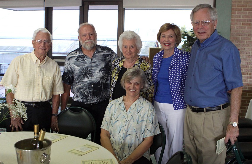 Bruce Hamilton, Rick Barry, Ethel Hamilton, Sue Barry, Sharon Meyer and Peter Meyer from St. Paul Lutheran Church had a table at Family Promises' Third Annual Just Desserts event Friday, May 20 at Selby Garden's Great Room by the Bay.