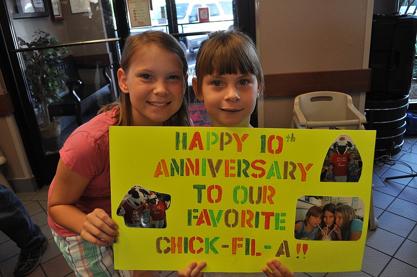 Lee Ann Aungst and her sister Danielle made sure to bring their celebratory wishes.