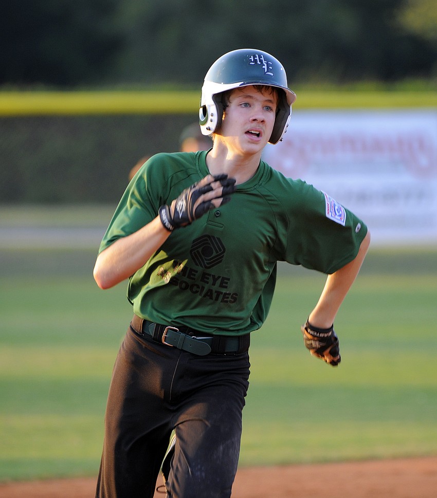 Pitcher Steven Varone, 12, drove in a run for Lakewood Ranch Little Leagueâ€™s Eye Associates Majors team.