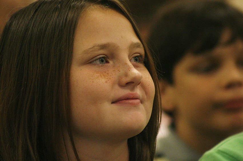Paige Anderson was all smiles during the recognition ceremony.